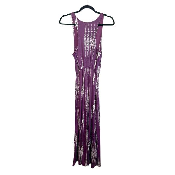 Jon & Anna Womens Floral Sleeveless Maxi Dress Purple White Large Fairy Bohemian - Picture 3 of 13